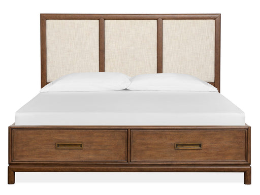 Ridgefield - Complete Panel Storage Bed With Upholstered Headboard Magnussen Furniture