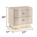 Flora - 2 Drawer Nightstand With LED - Champagne Matrix Furniture Group