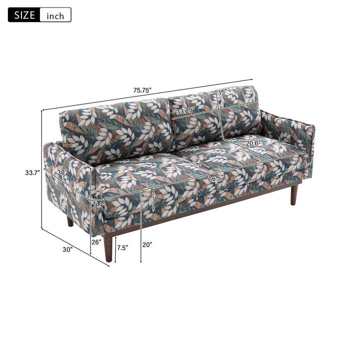 2 Seater Loveseat Sofa With Spacious Seating Area
