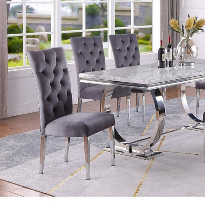 Modern Upholstered Tufted Dining Chair (Set of 2)