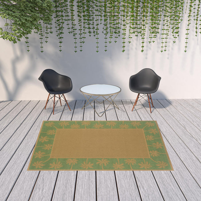 6' X 9' Stain Resistant Area Rug Indoor / Outdoor - Beige