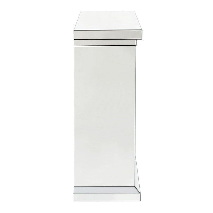 Noralie - 40" Fireplace - Mirrored & Faux Diamonds ACME