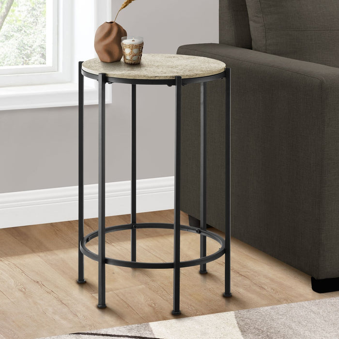 Round Accent Table For Living Room - Black 8th Street