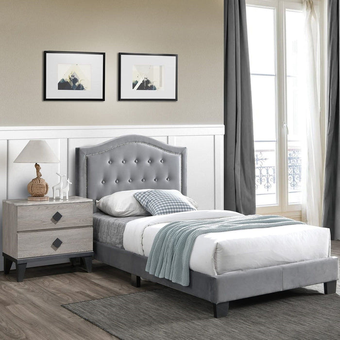 European Style Bed, Button Tufted Headboard Home Essentials