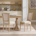 Dining Chairs Upholstered With T - Shaped Back (Set of 2) - Beige Home Essentials