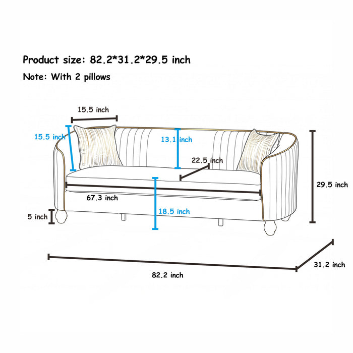 3 Seater Classic Sofa, Living Room Furniture Home Essentials