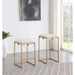 Soccoro - Square Tufted Cushion Stools (Set of 2) - Beige Furniture Max