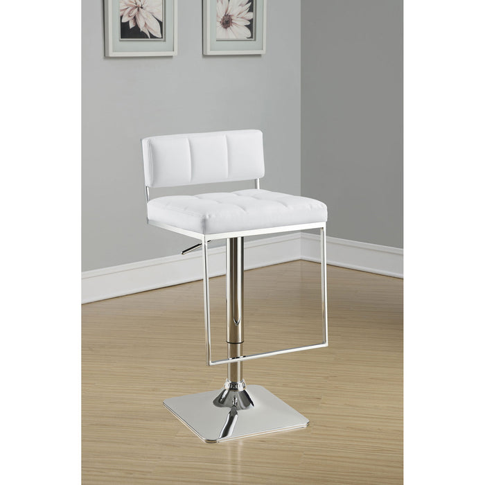 Alameda - Adjustable Bar Stool - White Furniture Max