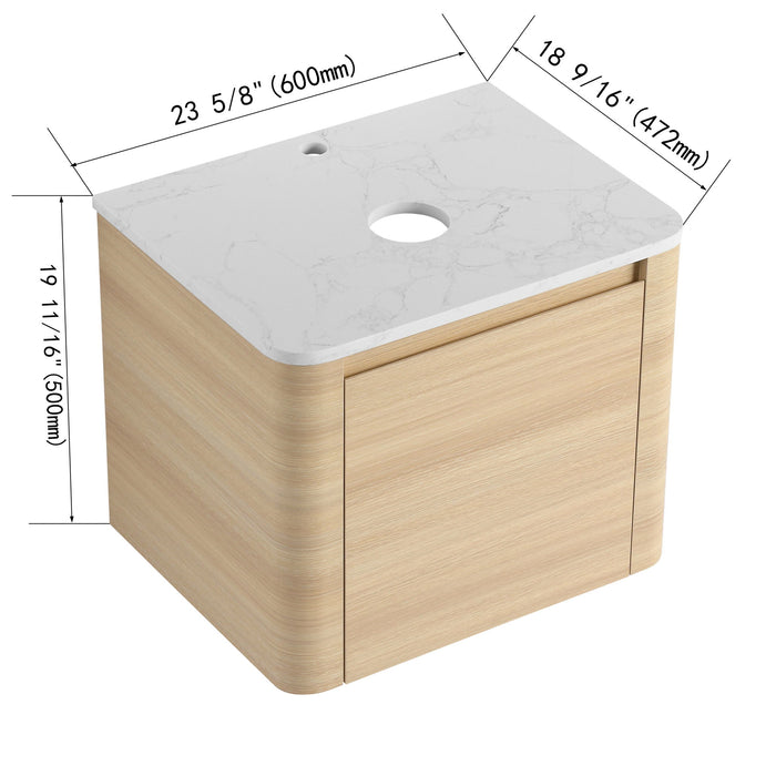 Wall Mounted Bathroom Vanity With Soft Close Door, Excluding Sink Home Essentials