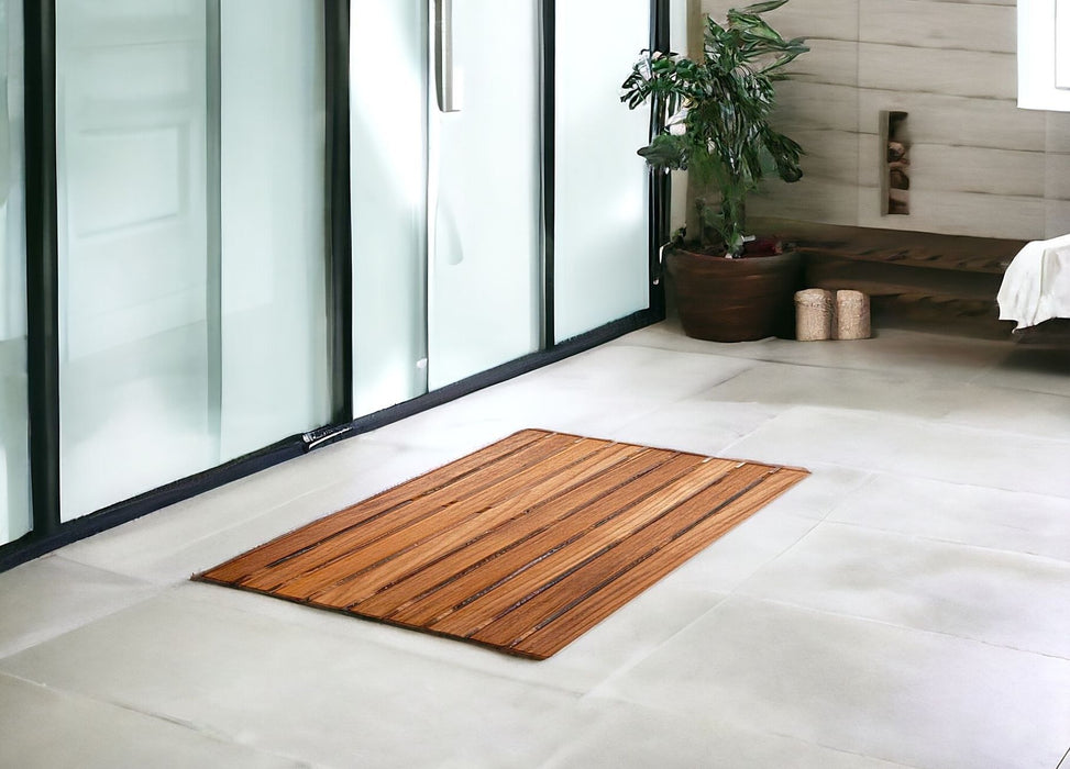 20" Premium Shower Bath Mat - Teak