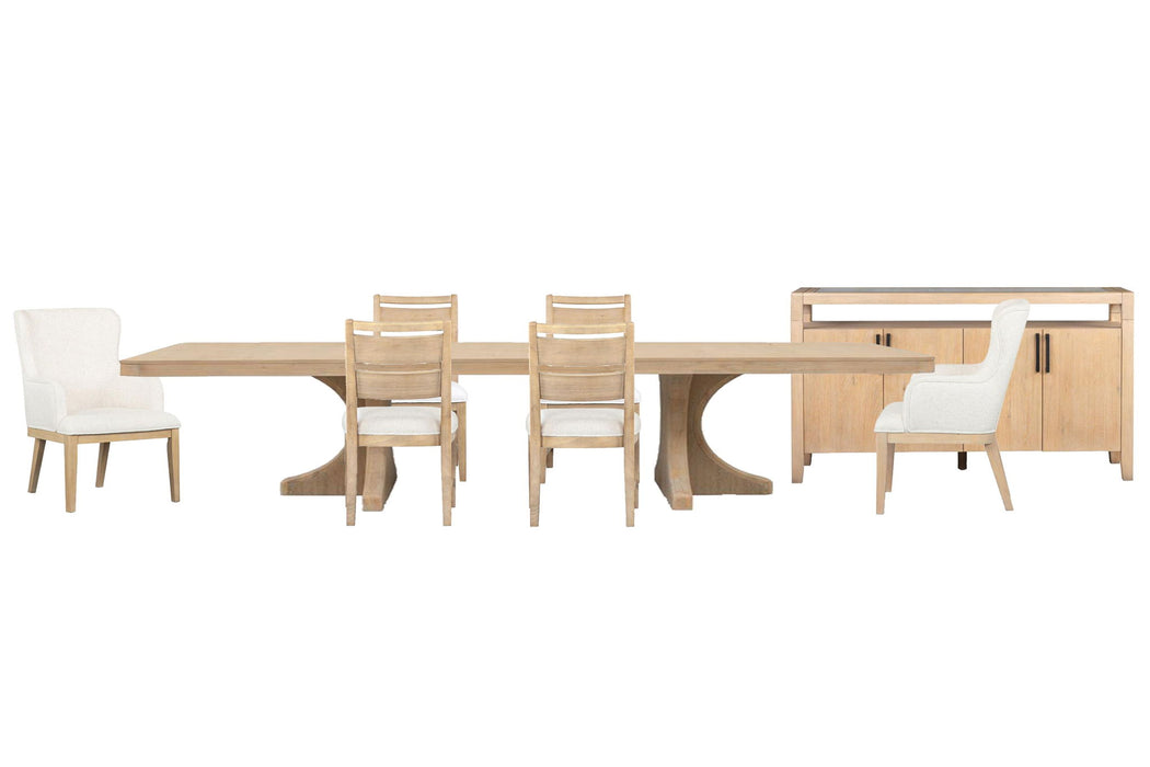 Somerset - Extendable Trestle Dining Table Set Magnussen Furniture