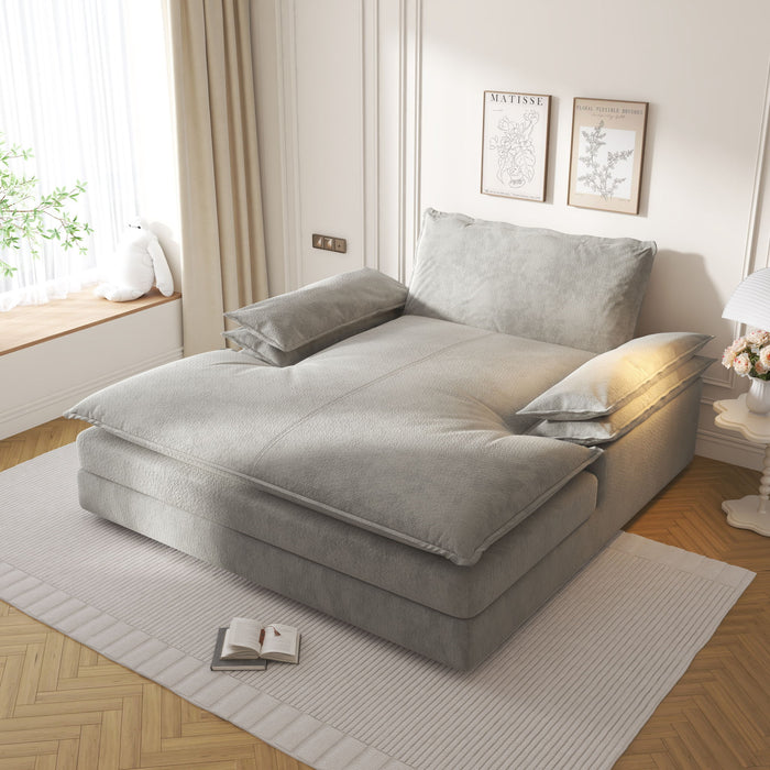Modern Oversized Double Chaise Lounge Chair Home Essentials