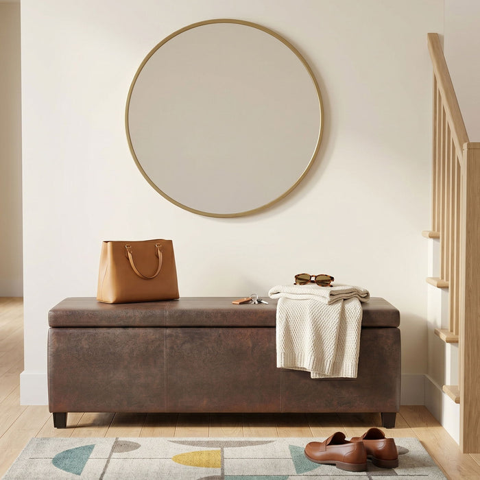 Avalon - Contemporary Storage Ottoman Bench Simpli-Home