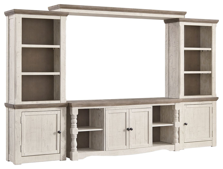 Havalance - 4 Pc. - Entertainment Center - 67" TV Stand - Brown / Beige Signature Design by Ashley®