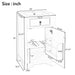 Elegant Bathroom Vanity With Ceramic Sink, Soft Close Door, Adjustable Shelf Hearth and Haven