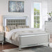 3 Piece Bedroom Set, Sleek Modern Bed With LED Nightstands Home Essentials