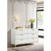 Karena - Rectangular 6 Drawer Dresser - White Furniture Max