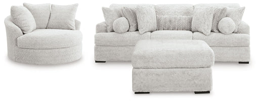 Cuddle Plush - 3 Pc. - 3-Piece Sectional, Chair And Ottoman - Arctic Signature Design by Ashley®