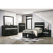 Modern Bedroom Set With Upholstered Headboard And Textured Storage Furniture Max