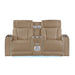 Electra - Power Reclining Loveseat With Power Headrests, Console, Speakers, Massage, LED Lighting And USB Control Matrix Furniture Group