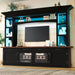 Extra Long TV Stand With 7 Color LED Lights, Adjustable Shelves & Storage Cabinets Hearth and Haven