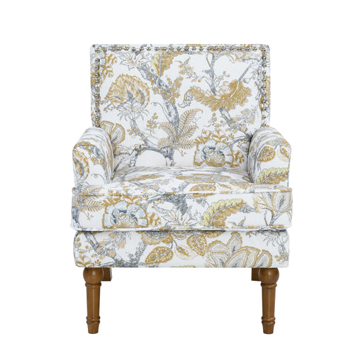 Floral Accent Armchair With Nailhead Trim Home Essentials