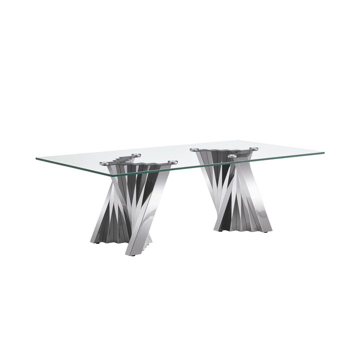 Table With Twisted Fan Shaped Legs Home Essentials