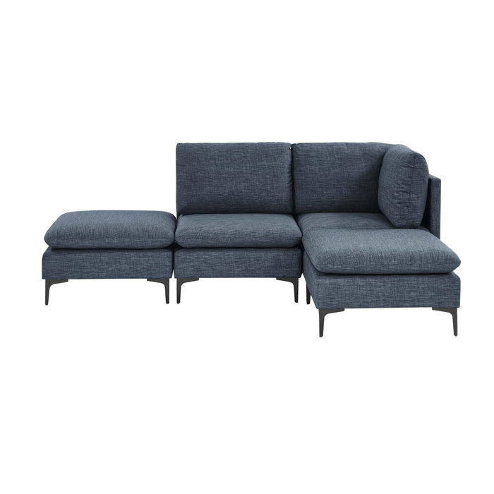 Upholstered Modular Sectional With Tall Legs, Medium Firm Seat Home Essentials