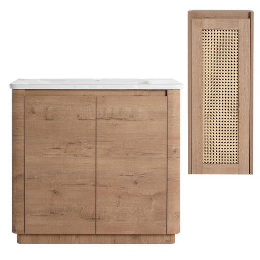 Freestanding Bathroom Vanity With Sink And 2 Soft Close Doors Home Essentials