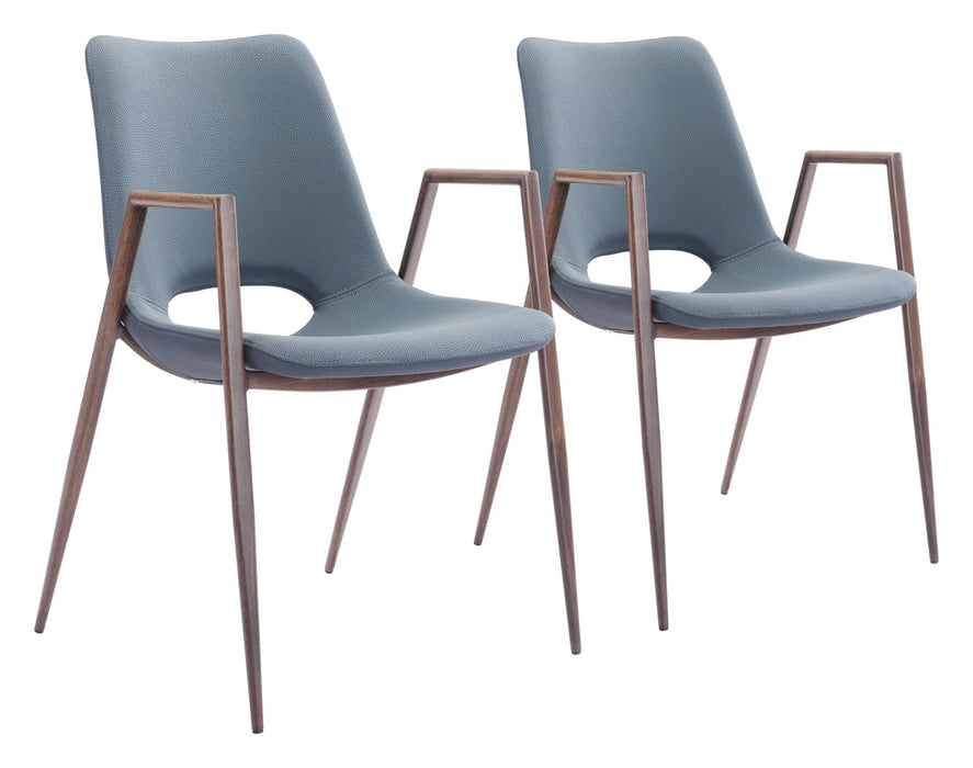 Desi - Dining Chair Walnut Legs (Set of 2) Zuo Modern
