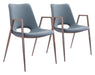 Desi - Dining Chair Walnut Legs (Set of 2) Zuo Modern