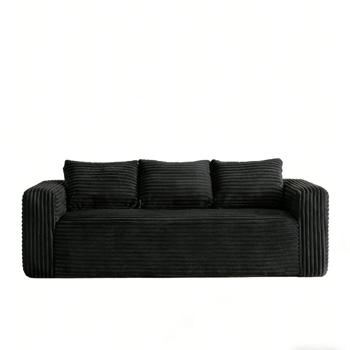 Cloud Loveseat Sofa Couch, Compressed - Black Home Essentials