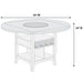 Contemporary Counter Height Dining Set With Built In Lazy Susan Home Essentials