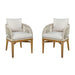 Outdoor Dining Chairs With Cushion (Set of 2) Noble House