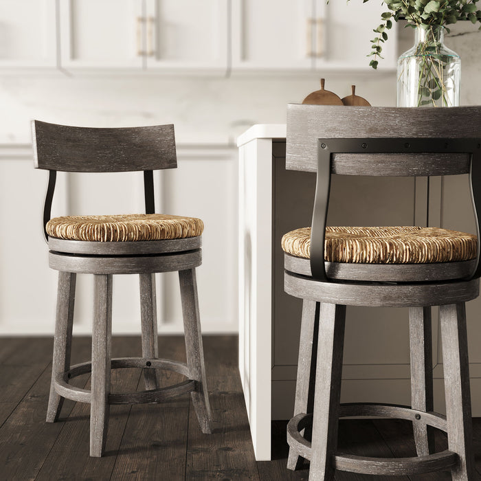 Stool With Natural Seagrass Seat Home Essentials