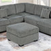 Upholstered L - Shaped 4 Piece Sectional Set With USB, Cocktail Ottoman Home Essentials