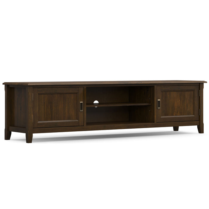 Burlington - Low TV Media Stand - Mahogany Simpli-Home