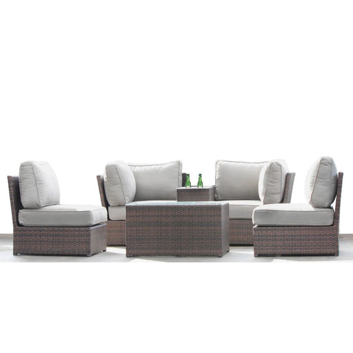 All Weather Patio Seating Set With Cushions 4 Person - Espresso LSI Patio Furniture
