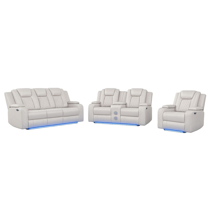 Benz - LED & Power Recliner With Adjustable Headrests And Ambient LED Lighting Matrix Furniture Group