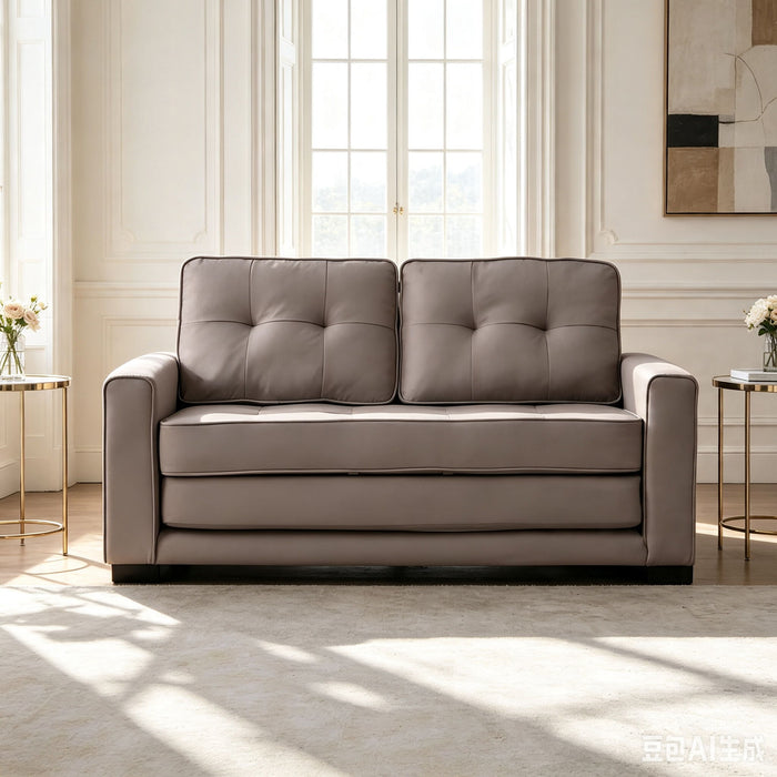 Pull Out Sleeper Loveseat - Light Brown US Pride