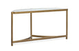 Cassidy - Demilune Sofa Table - Aged Brass And Volakas Classic Magnussen Furniture