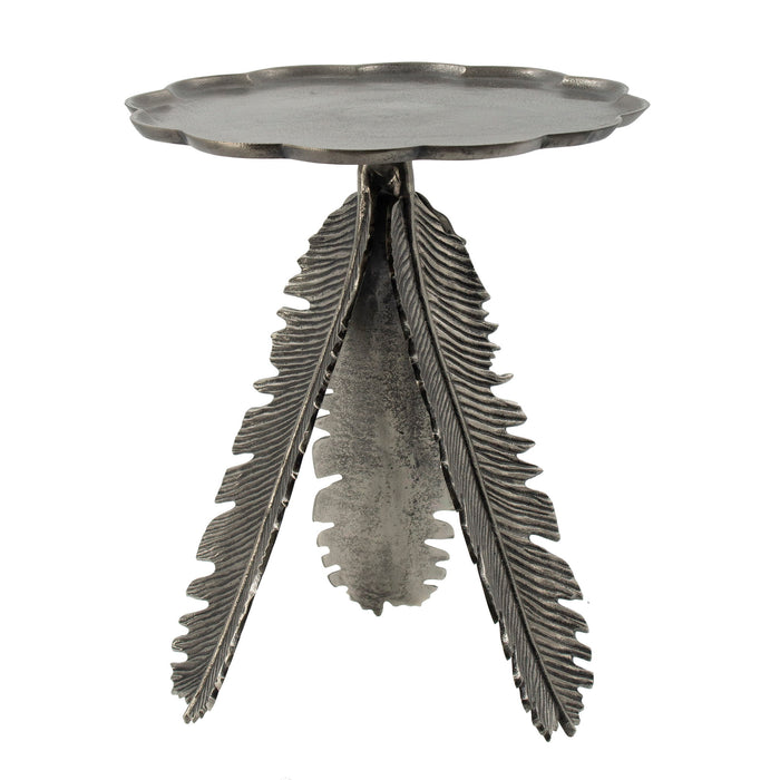 Leaf Side Table - Silver Home Essentials
