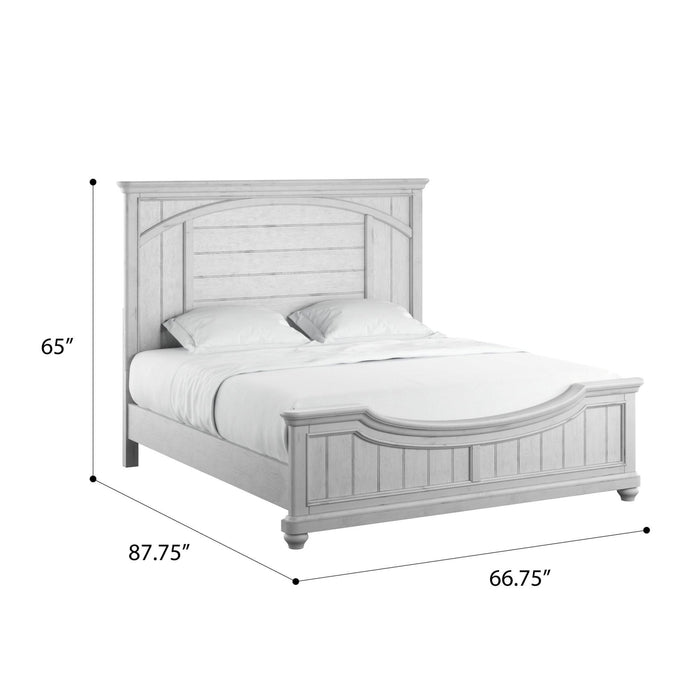Queen Panel Bed - Gray - Wood Emerald Home