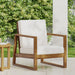 Nexusia - Outdoor Acacia Wood Club Chair With Slat Design Noble House