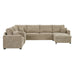 Modular 5 Seat U-Shape Sectional Sofa With Chaise Lounge, Built In Cup Holders And Storage Drawer Hearth and Haven