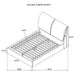 Corwyn - Queen Upholstered Panel Bed With Headboard Pillows - White Furniture Max