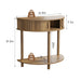 Half Moon Console Table For Living Room - Walnut Home Essentials