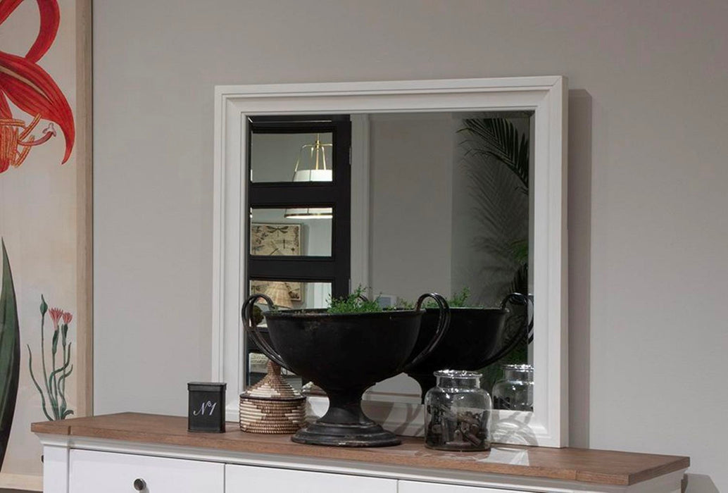 Kingston - Landscape Mirror - Whisper White And Cerused Nutmeg Magnussen Furniture