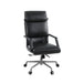 Dart Vintage Black Top Grain Leather & Iron Swivel Office Chair Acme