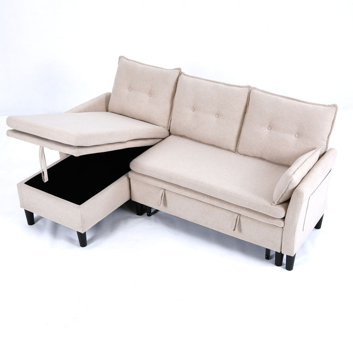 L-Shaped Reversible Chaise Sectional Sofa With Storage Home Essentials